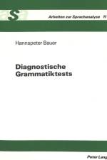 Diagnostische Grammatiktests af Hannspeter Bauer