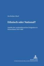 Ethnisch oder National? af Ute Richter-Eberl
