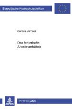 Das Fehlerhafte Arbeitsverhaeltnis af Corinna Verhoek