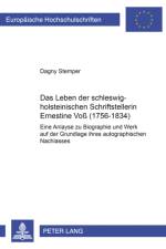 Das Leben Der Schleswig-Holsteinischen Schriftstellerin Ernestine Voß (1756-1834) af Dagny Stemper