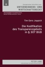 Die Kodifikation des Transparenzgebots in § 307 BGB af Tim Gero Joppich