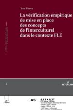 La Verification Empirique de Mise En Place Des Concepts de Lʹinterculturel Dans Le Contexte Fle af Jana Birova