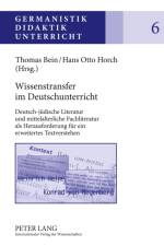 Wissenstransfer Im Deutschunterricht
