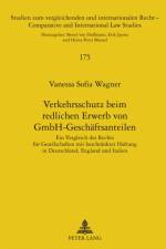Verkehrsschutz Beim Redlichen Erwerb Von Gmbh-Geschaeftsanteilen af Vanessa Sofia Wagner