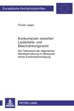 Konkurrenzen Zwischen Lauterkeits- Und Beschraenkungsrecht af Florian Juppe