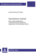 Nachehelicher Unterhalt af Carolina Riveros Ferrada