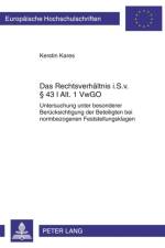Das Rechtsverhaeltnis I. S. V. § 43 I Alt. 1 Vwgo af Kerstin Kares