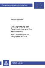 Die Abgrenzung Der Beweiszeichen Von Den Kennzeichen af Sandra Obermair