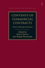 Contents of Commercial Contracts af DAVIES PAUL S