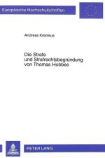 Die Strafe Und Strafrechtsbegruendung Von Thomas Hobbes af Andreas Kremkus