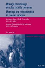 Mariage Et Maetissage Dans Les Sociaetaes Coloniales