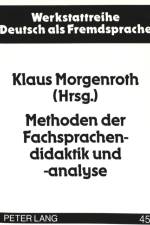 Methoden Der Fachsprachendidaktik Und -Analyse