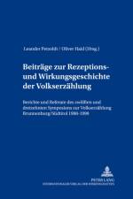 Beitraege Zur Rezeptions- Und Wirkungsgeschichte Der Volkserzaehlung