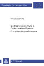 Die Insolvenzanfechtung in Deutschland Und England af Volker Beissenhirtz