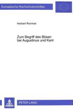 Zum Begriff des Boesen bei Augustinus und Kant af Herbert Rommel