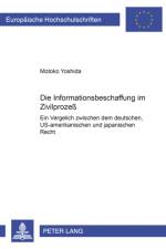 Die Informationsbeschaffung Im Zivilprozeß af Motoko Yoshida