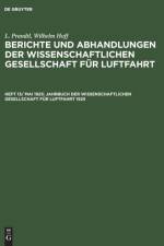 Jahrbuch Der Wissenschaftlichen Gesellschaft Fur Luftfahrt 1925 af Wilhelm Hoff