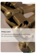 Die Eigentumswohnung als Kapitalanlage fur den privaten Investor af Philipp Layher