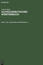 Einleitung. Wortfamilien A - L af Jochen Splett