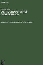 Wortfamilien M - Z. Einzeleintrage af Jochen Splett