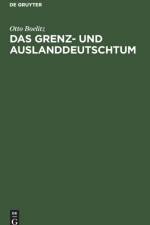 Grenz- und Auslanddeutschtum af Otto Boelitz