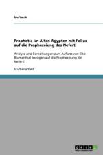 Prophetie im Alten AEgypten mit Fokus auf die Prophezeiung des Neferti af Mo Yanik