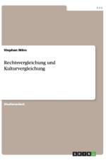Rechtsvergleichung und Kulturvergleichung af Stephan Moers