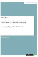 Montaigne und die Lebenskunst af Mario Stenz