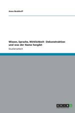 Wissen, Sprache, Wirklichkeit - Dekonstruktion und was der Name hergibt af Anna Bockhoff