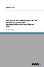 Welche Drei Kernthemen Besetzten Die Einzelnen Fraktionen Im Bundesprasidentschaftswahlkampf 2004? af Hannes S Auer