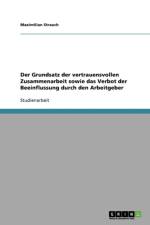 Grundsatz der vertrauensvollen Zusammenarbeit sowie das Verbot der Beeinflussung durch den Arbeitgeber af Maximilian Strauch