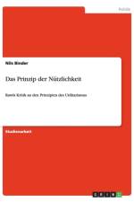 Das Prinzip der Nutzlichkeit af Nils Binder