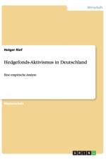 Hedgefonds-Aktivismus in Deutschland af Holger Rief