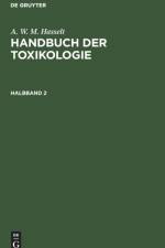 Handbuch der Toxikologie af A W M Hasselt