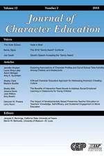 Journal of Character Education Vol 12 Issue 2