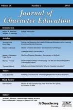 Journal of Character Education Vol 14 Issue 2