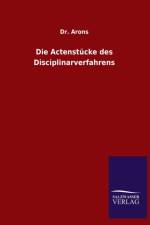 Die Actenstucke des Disciplinarverfahrens af Dr Arons