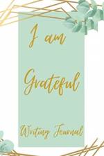 I am Grateful Writing Journal - Green Gold Frame - Floral Color Interior And Sections To Write People And Places af Toqeph