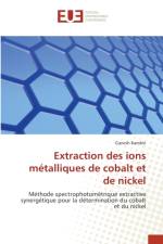 Extraction des ions metalliques de cobalt et de nickel af Ganesh Kamble