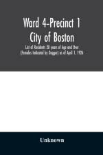 Ward 4-Precinct 1; City of Boston; List of Residents 20 years of Age and Over (Females Indicated by Dagger) as of April 1, 1926 af Unknown