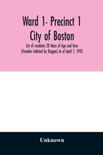 Ward 1- Precinct 1; City of Boston; List of residents 20 Years of Age and Over (Females Indicted by Dagger) As of April 1, 1932 af Unknown