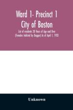 Ward 1- Precinct 1; City of Boston; List of residents 20 Years of Age and Over (Females Indicted by Dagger) As of April 1, 1933 af Unknown
