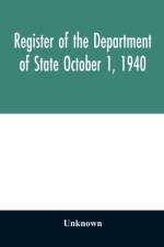 Register of the Department of State October 1, 1940 af Unknown