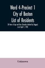 Ward 4-Precinct 1; City of Boston; List of residents; 20 Years of Age and Over (Females Indicted by Dagger) As of April 1, 1932 af Unknown