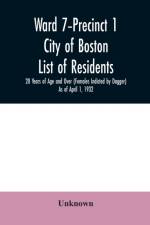 Ward 7-Precinct 1; City of Boston; List of residents; 20 Years of Age and Over (Females Indicted by Dagger) As of April 1, 1932 af Unknown