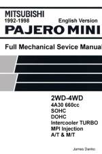 Mitsubishi Pajero Mini 660cc English Mechanical Factory Service Manual af James Danko