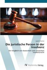 juristische Person in der Insolvenz af Lysann Starrost