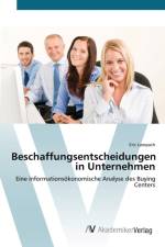 Beschaffungsentscheidungen in Unternehmen af Eric Lampach