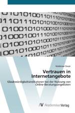 Vertrauen in Internetangebote af Waldemar Dzeyk