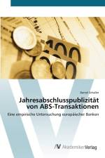 Jahresabschlusspublizitat von ABS-Transaktionen af Daniel Schaller